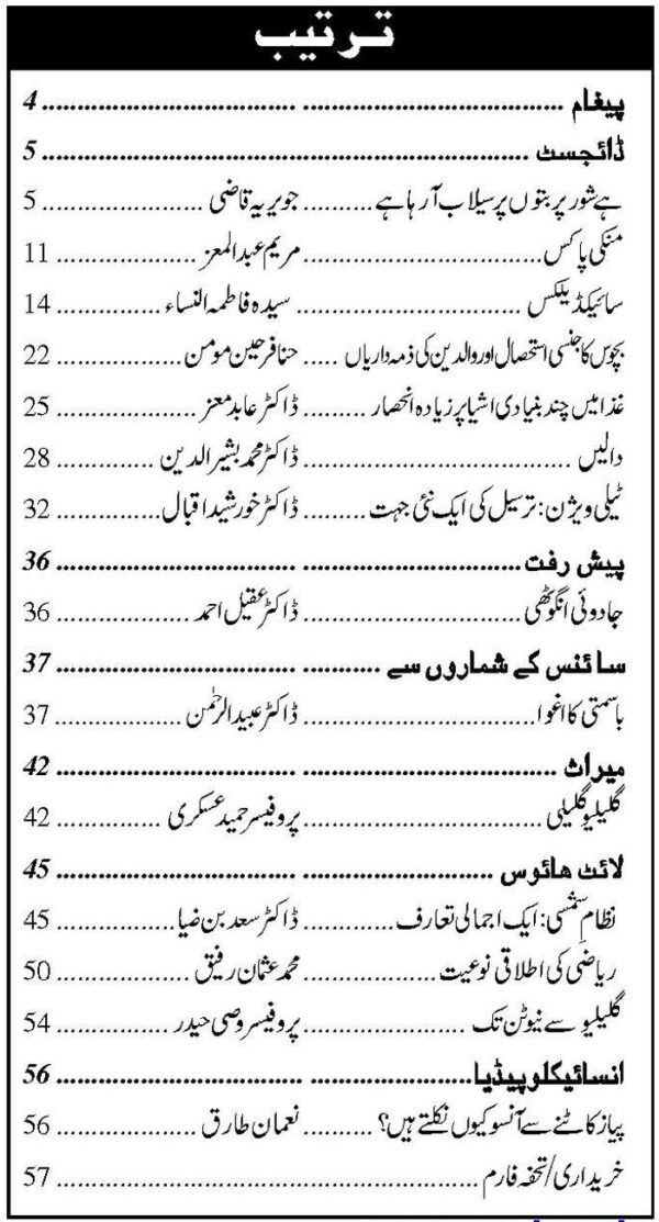 Urdu Science Monthly Title October 2024