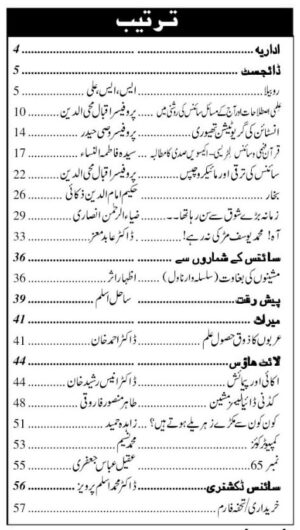 Urdu Science Monthly Title February 2019 Index