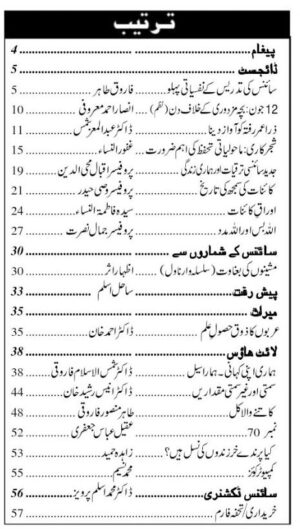 Urdu Science Monthly Title July 2019 Index