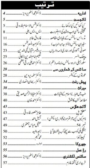 Urdu Science Monthly Title March 2018 Index