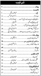 Urdu Science Monthly Issue 388 Month May 2026 Index